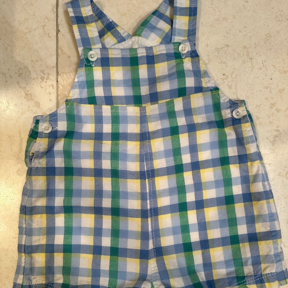 Plaid overalls